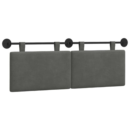 Testata appesa Grigio scuro 150 x 55 x 5 cm Tessuto in Cords