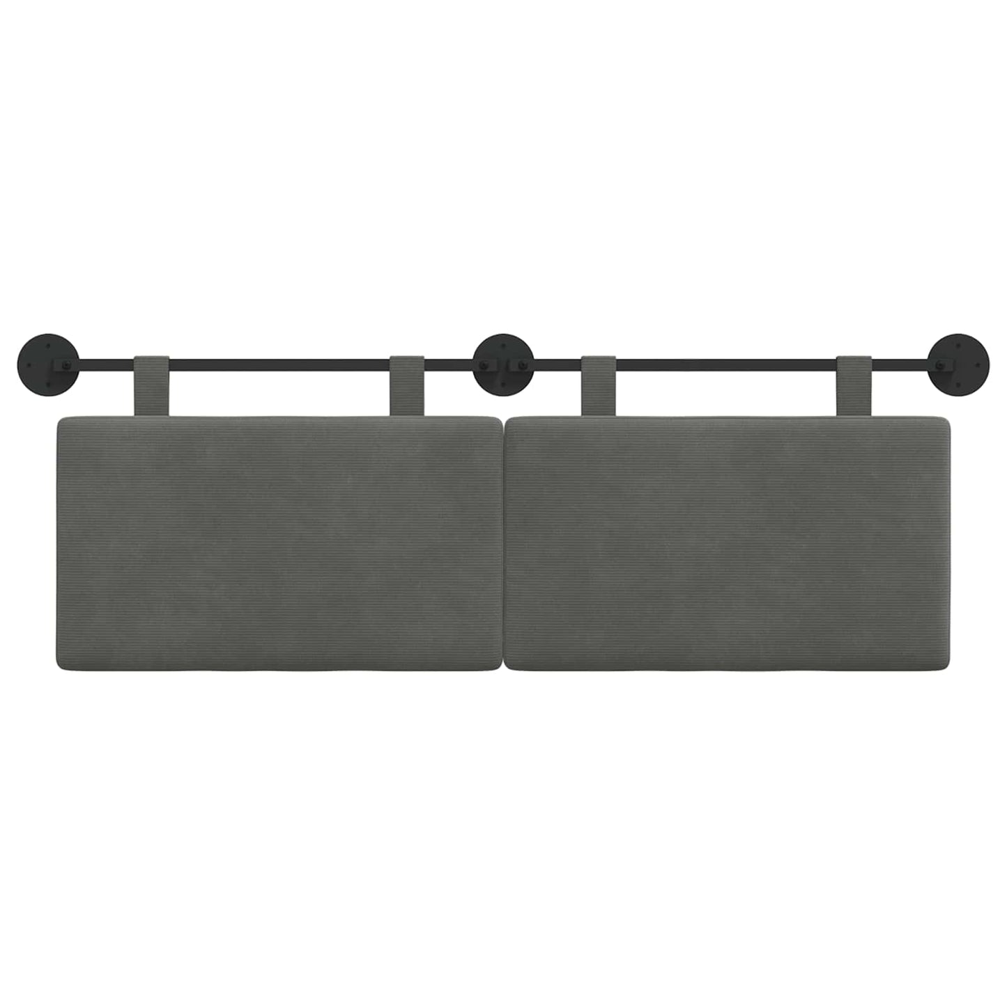 Testata appesa Grigio scuro 150 x 55 x 5 cm Tessuto in Cords