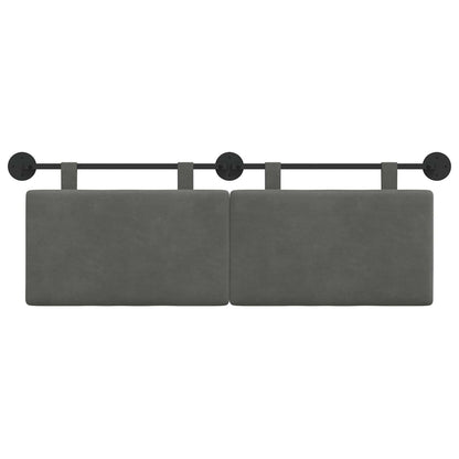 Testata appesa Grigio scuro 150 x 55 x 5 cm Tessuto in Cords