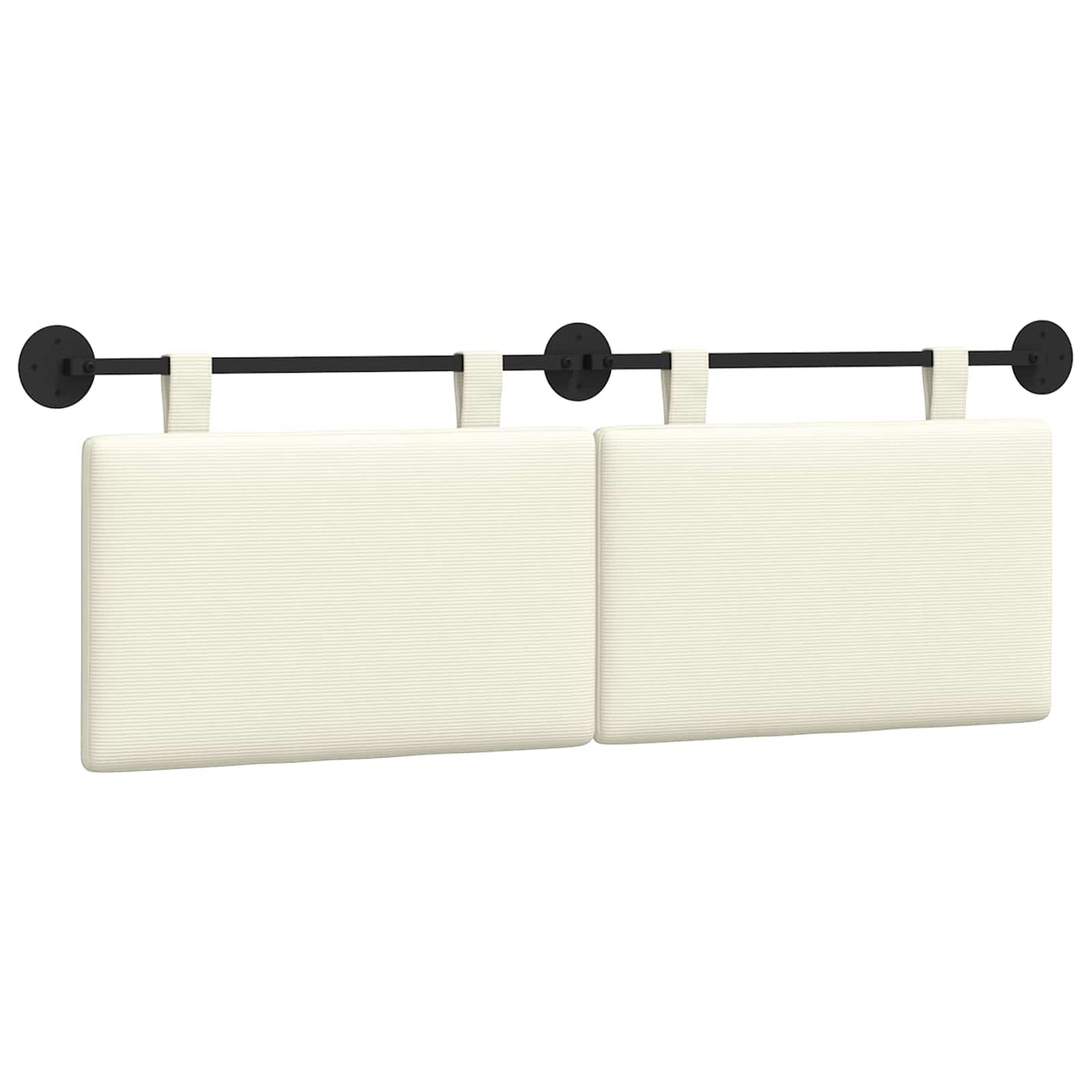 Testata appesa Crema 150 x 55 x 5 cm Tessuto in Cords
