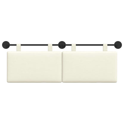 Testata appesa Crema 150 x 55 x 5 cm Tessuto in Cords