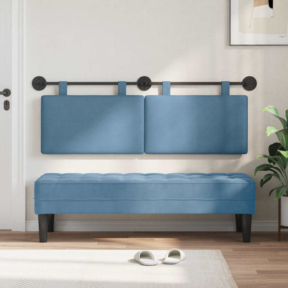 Testata appesa Tinta unita Blu 150 x 55 x 5 cm Tessuto in Cords
