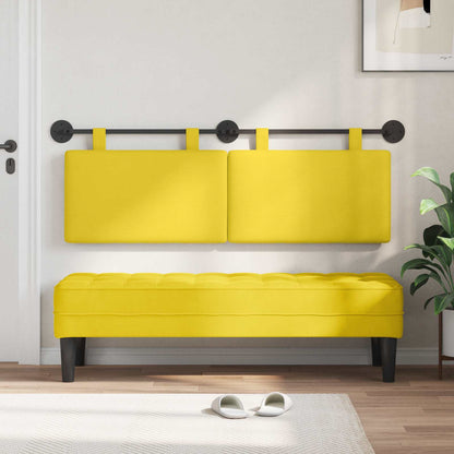 Testata appesa Giallo Chiaro 150 x 55 x 5 cm Tessuto in Cords