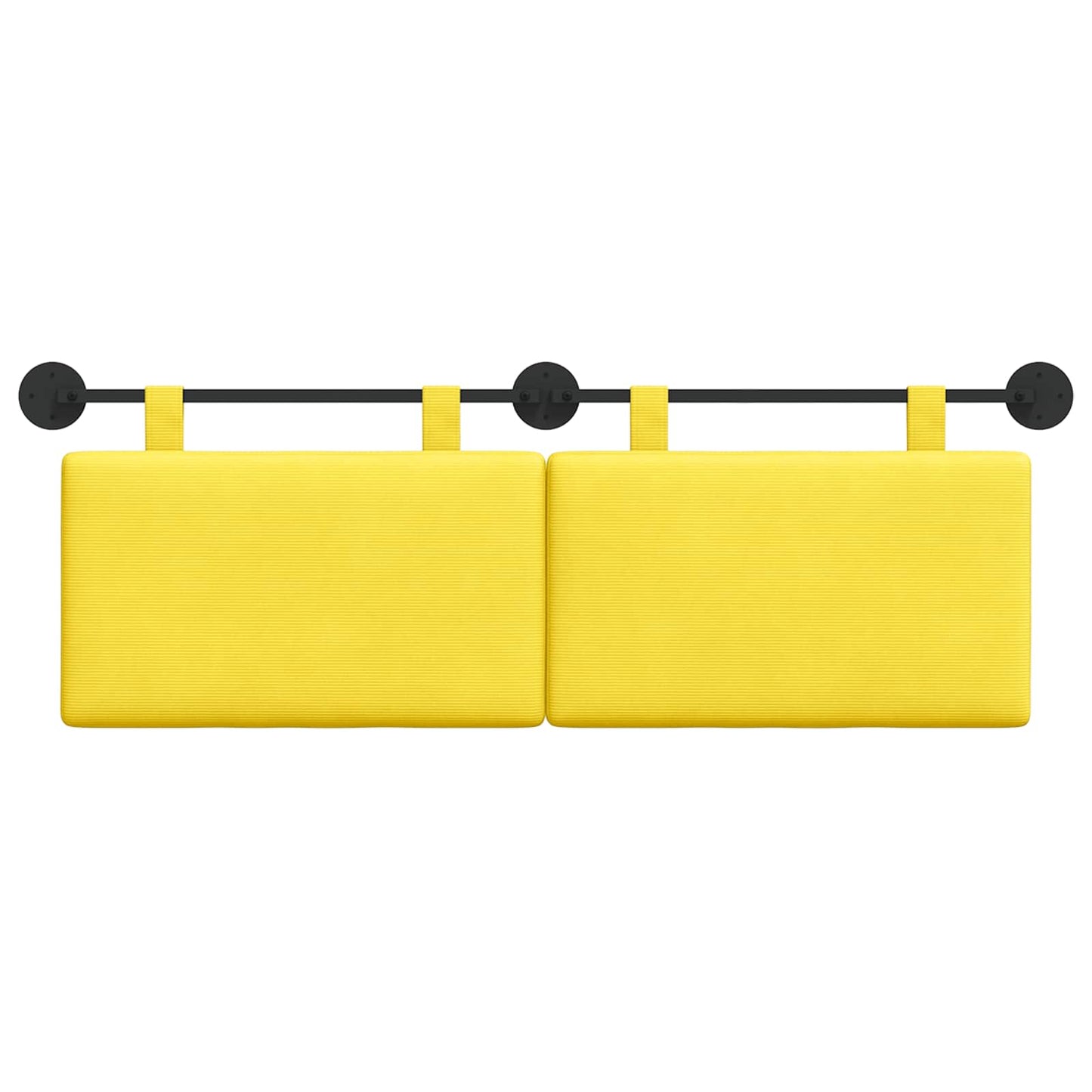 Testata appesa Giallo Chiaro 150 x 55 x 5 cm Tessuto in Cords