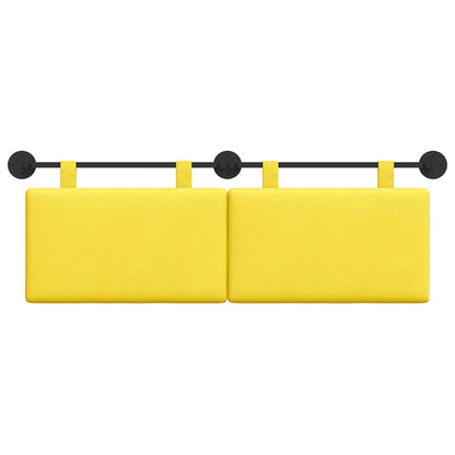 Testata appesa Giallo Chiaro 150 x 55 x 5 cm Tessuto in Cords