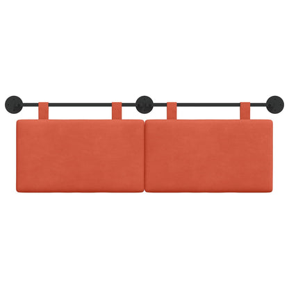 Testata appesa Rosso Arancio 150 x 55 x 5 cm Tessuto in Cords