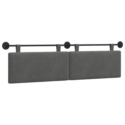 Testata appesa Grigio scuro 170 x 55 x 5 cm Tessuto in Cords
