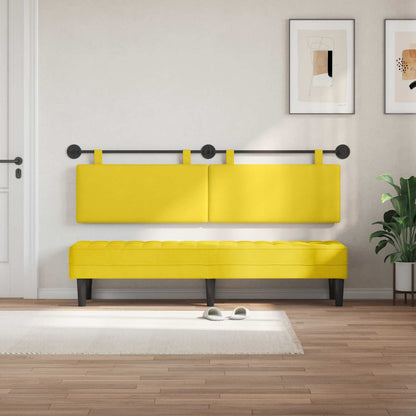 Testata appesa Giallo Chiaro 170 x 55 x 5 cm Tessuto in Cords