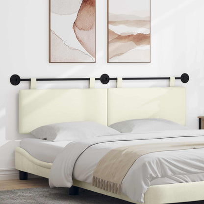 Testata appesa Crema 190 x 55 x 5 cm Tessuto in Cords
