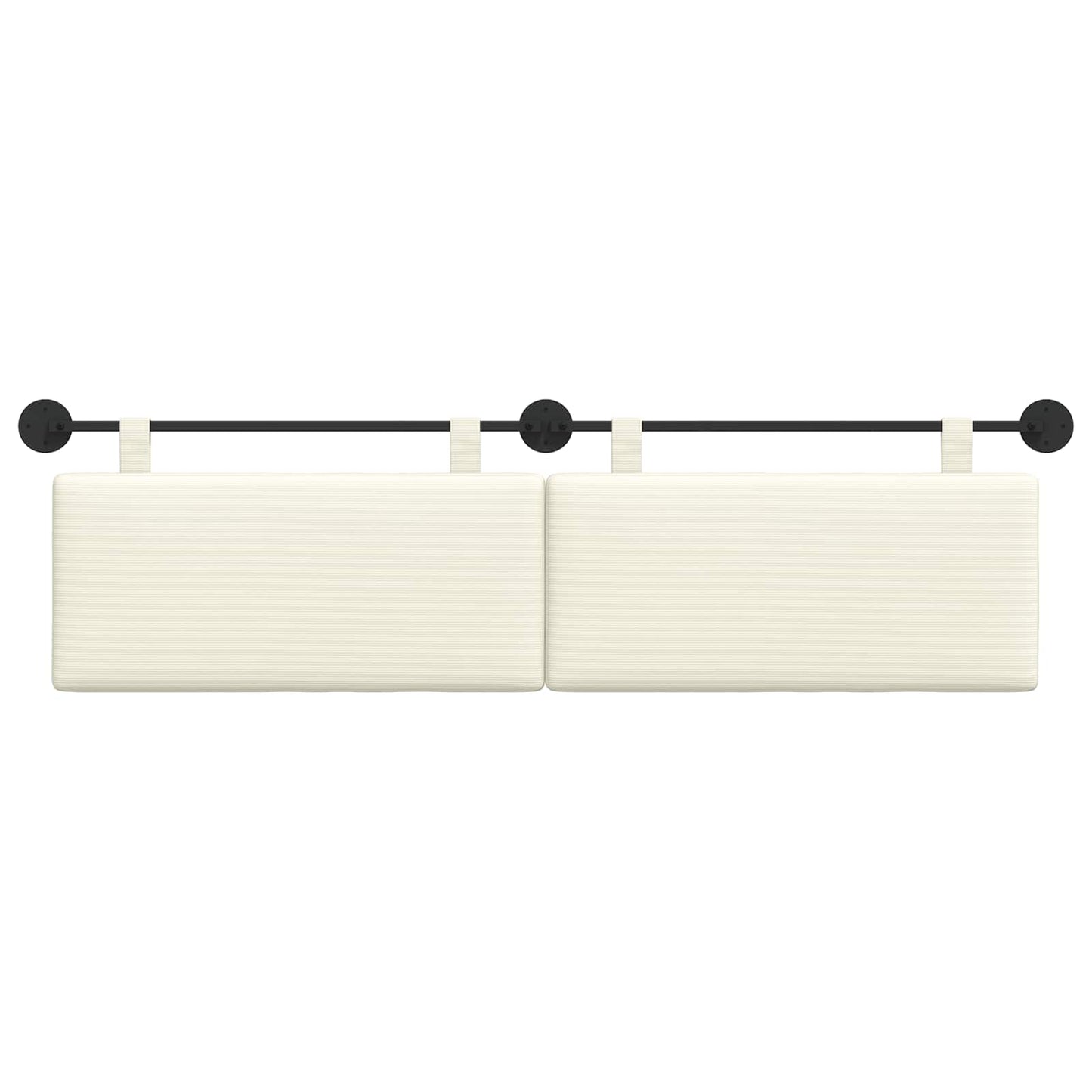 Testata appesa Crema 190 x 55 x 5 cm Tessuto in Cords