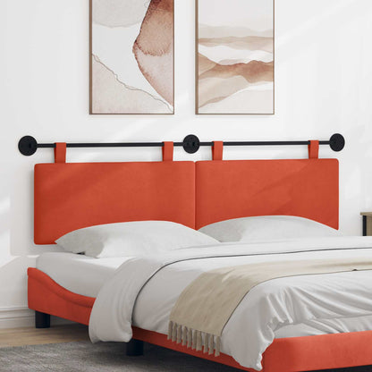 Testata appesa Rosso Arancio 190 x 55 x 5 cm Tessuto in Cords
