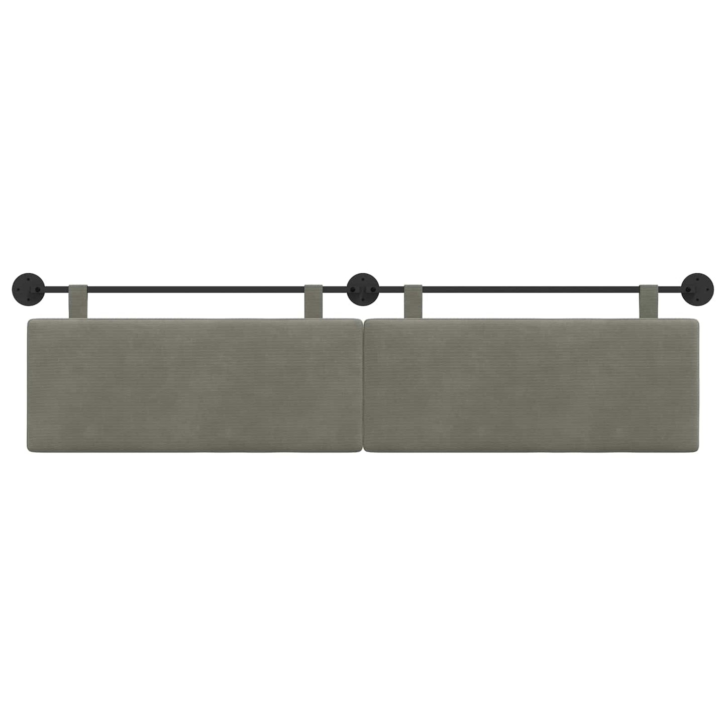 Testata appesa Grigio chiaro 210 x 55 x 5 cm Tessuto in Cords