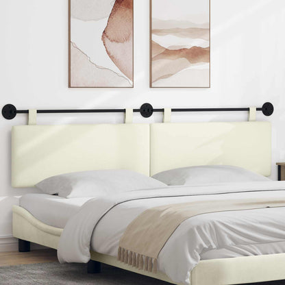 Testata appesa Crema 210 x 55 x 5 cm Tessuto in Cords