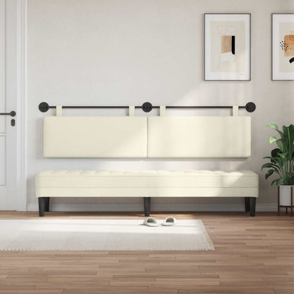 Testata appesa Crema 210 x 55 x 5 cm Tessuto in Cords