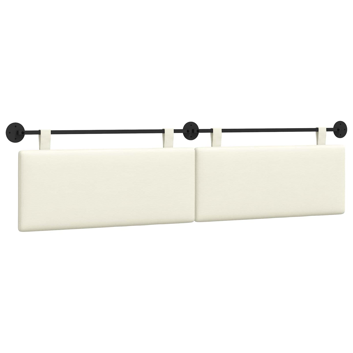 Testata appesa Crema 210 x 55 x 5 cm Tessuto in Cords