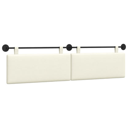 Testata appesa Crema 210 x 55 x 5 cm Tessuto in Cords