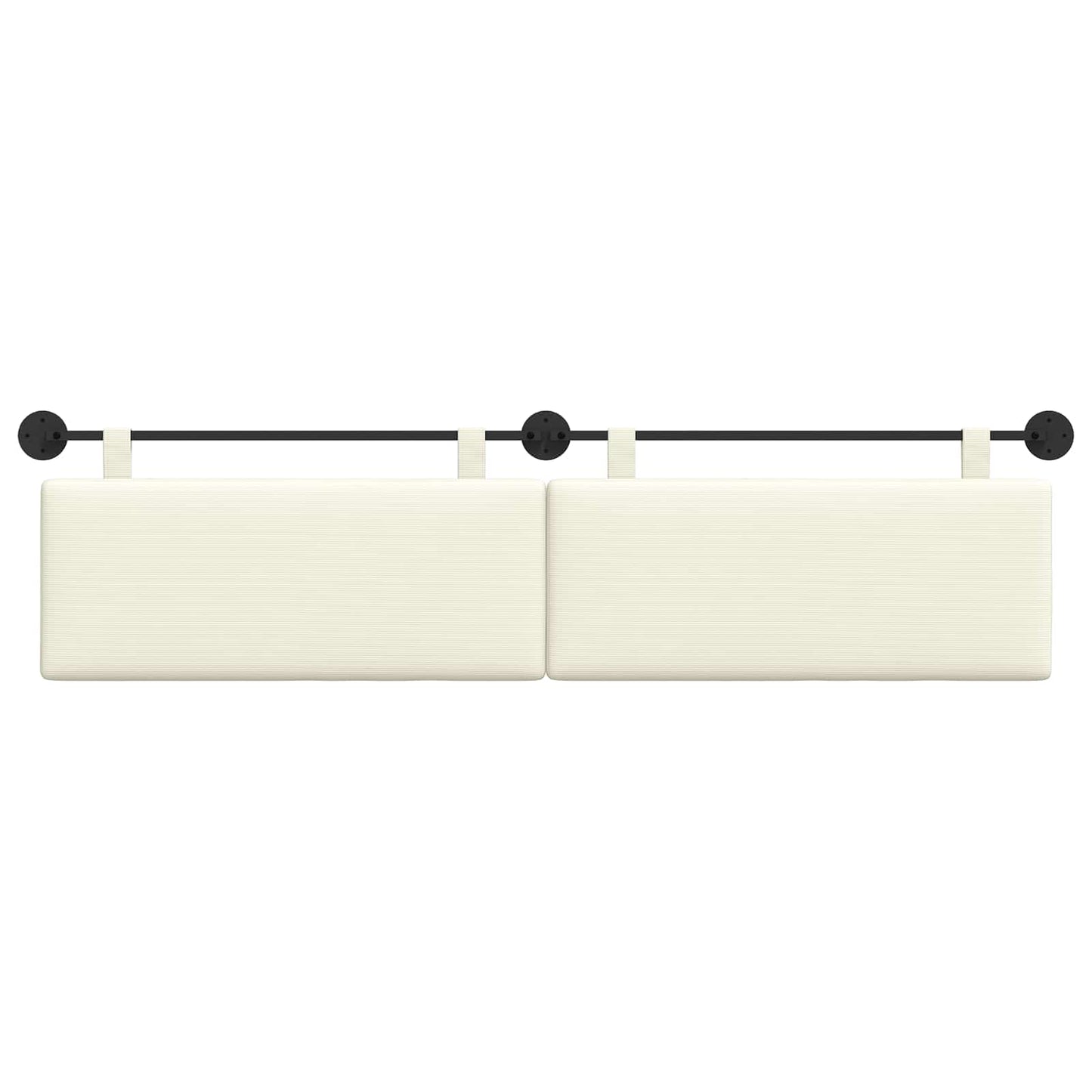 Testata appesa Crema 210 x 55 x 5 cm Tessuto in Cords