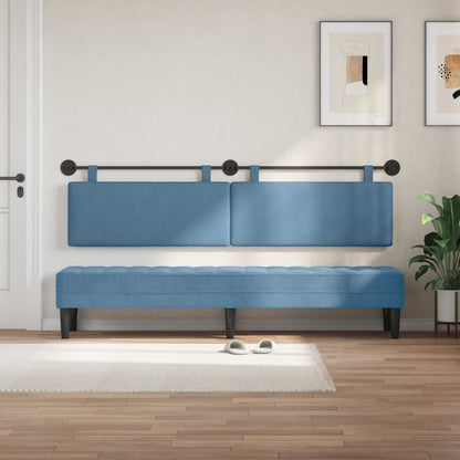 Testata appesa Tinta unita Blu 210 x 55 x 5 cm Tessuto in Cords