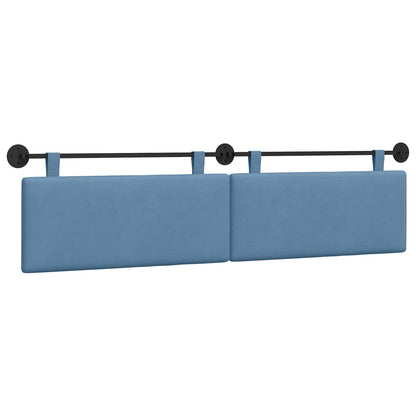 Testata appesa Tinta unita Blu 210 x 55 x 5 cm Tessuto in Cords