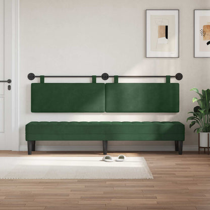 Testata appesa Verde Giungla 210 x 55 x 5 cm Tessuto in Cords