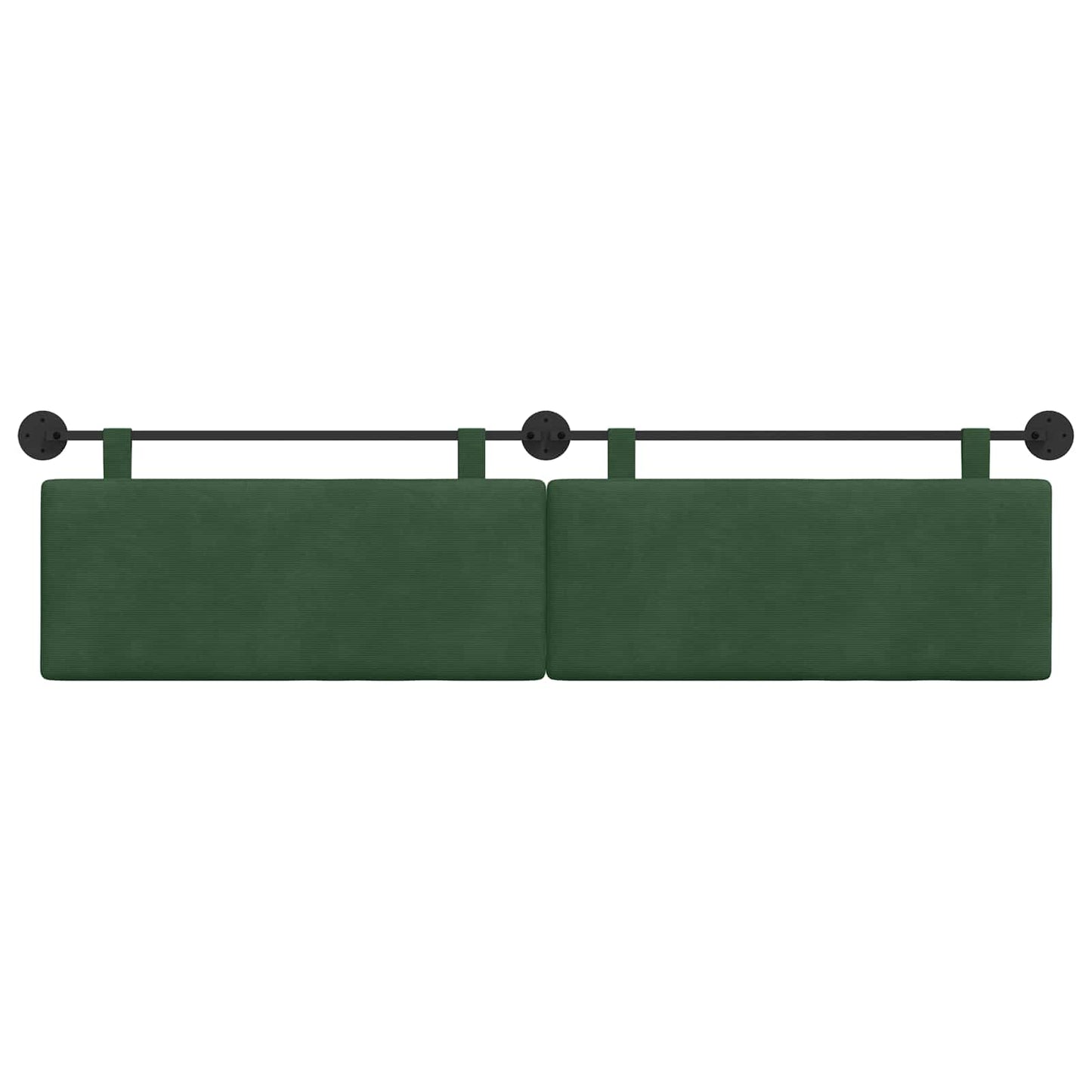 Testata appesa Verde Giungla 210 x 55 x 5 cm Tessuto in Cords