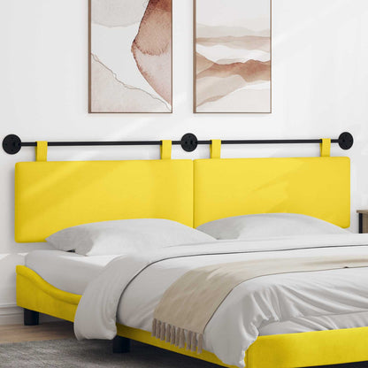 Testata appesa Giallo Chiaro 210 x 55 x 5 cm Tessuto in Cords