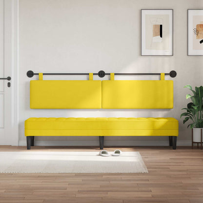 Testata appesa Giallo Chiaro 210 x 55 x 5 cm Tessuto in Cords