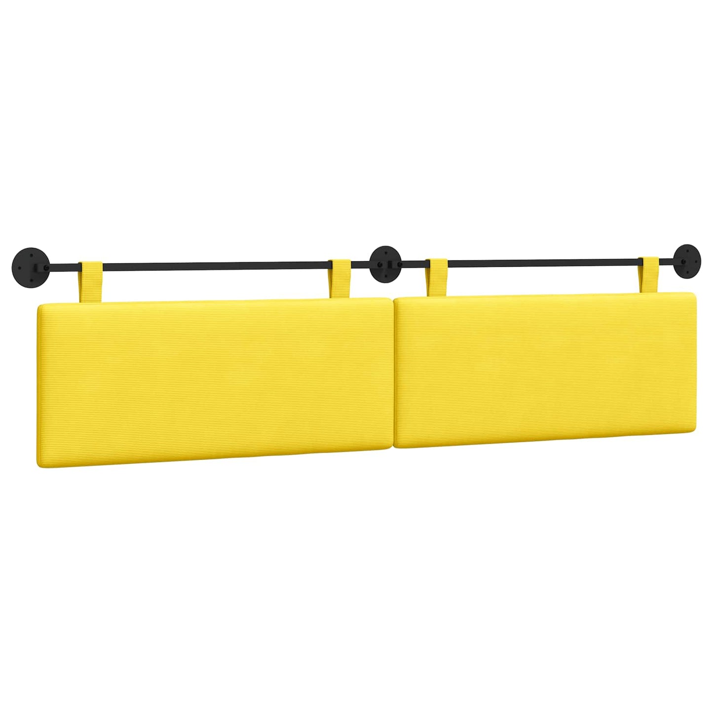 Testata appesa Giallo Chiaro 210 x 55 x 5 cm Tessuto in Cords