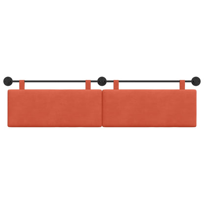 Testata appesa Rosso Arancio 210 x 55 x 5 cm Tessuto in Cords