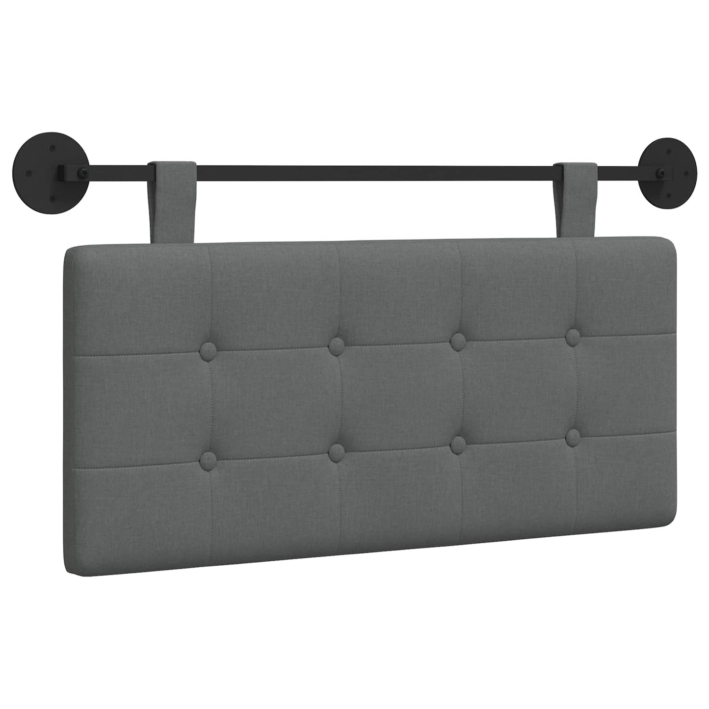Testata appesa Grigio scuro 90 x 55 x 5 cm Tessuto