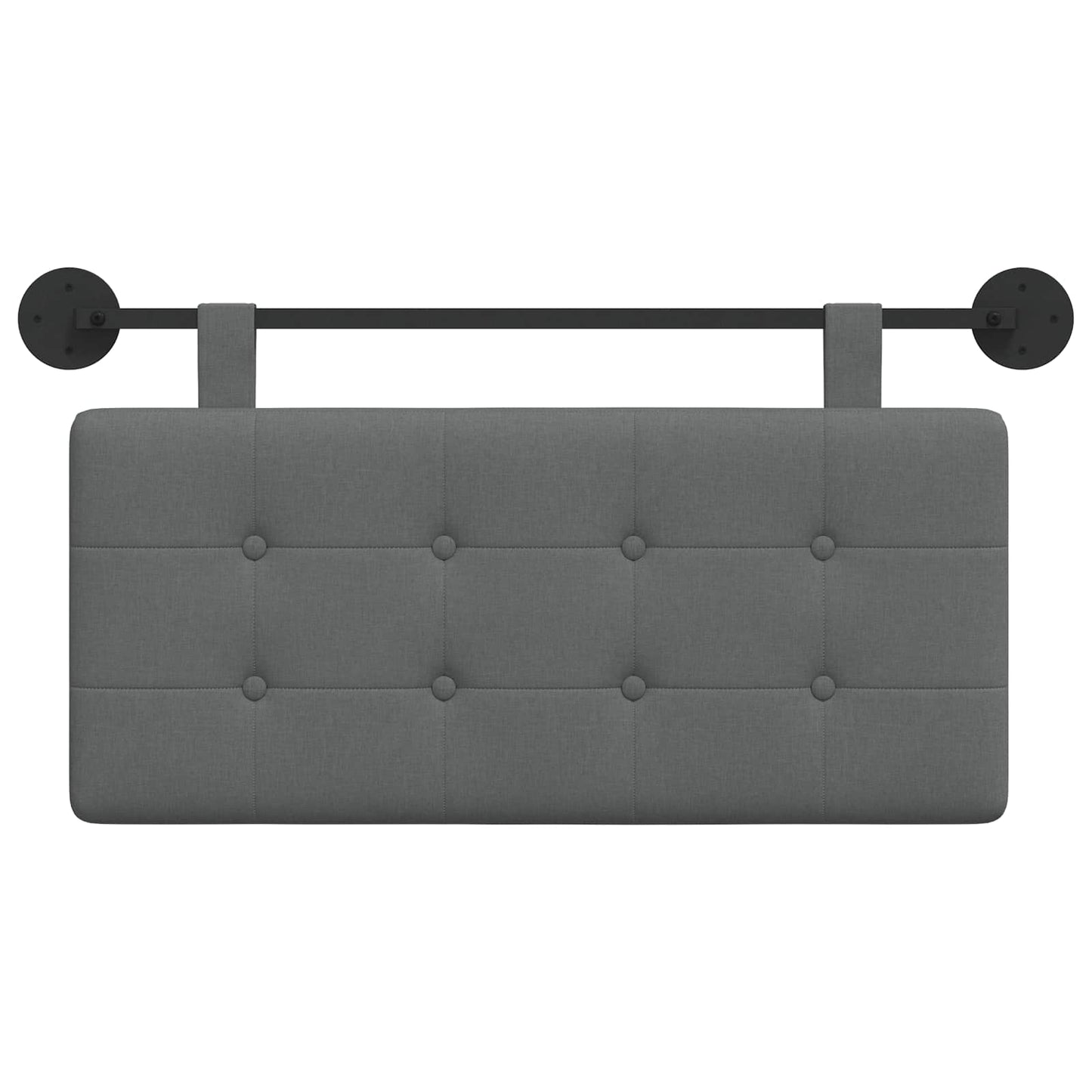 Testata appesa Grigio scuro 90 x 55 x 5 cm Tessuto