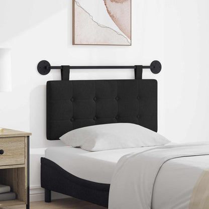 Testata appesa Montaggio a parete Nero 90 x 55 x 5 cm Tessuto