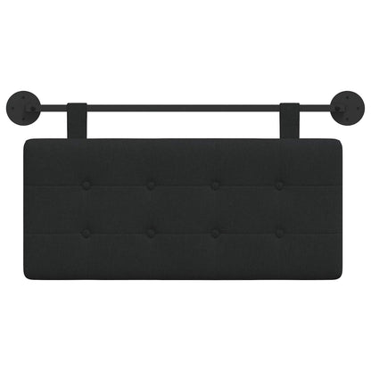 Testata appesa Montaggio a parete Nero 90 x 55 x 5 cm Tessuto
