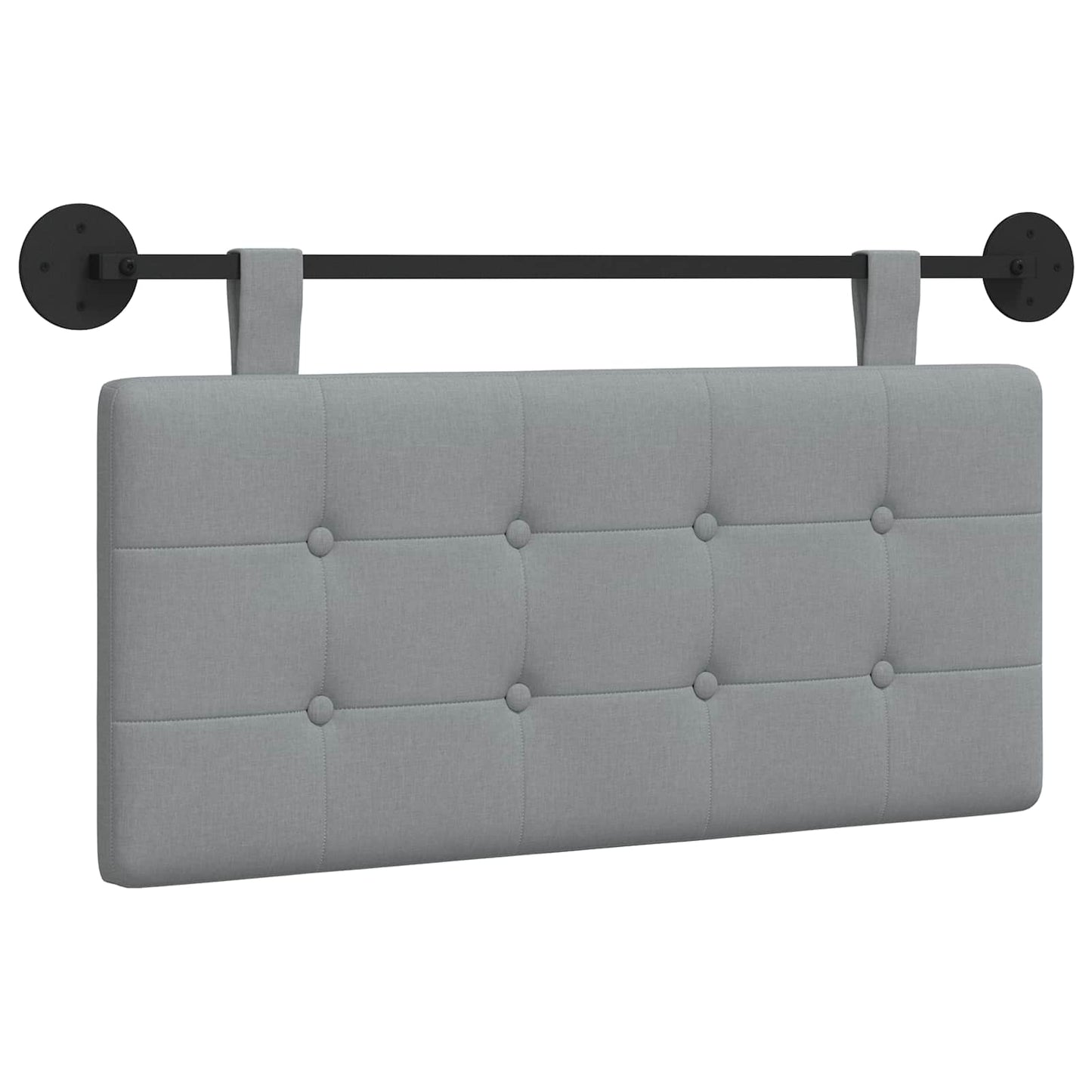 Testata appesa Grigio chiaro 100 x 55 x 5 cm Tessuto