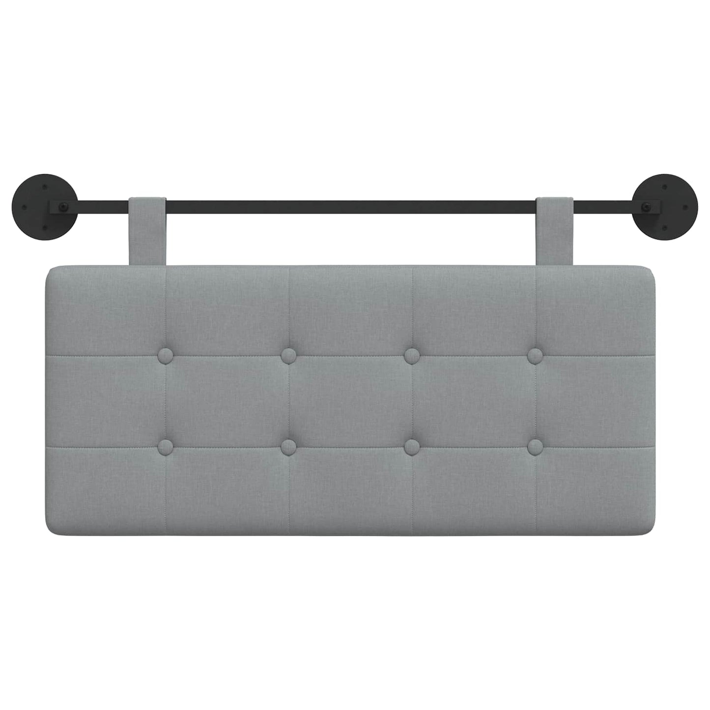 Testata appesa Grigio chiaro 100 x 55 x 5 cm Tessuto