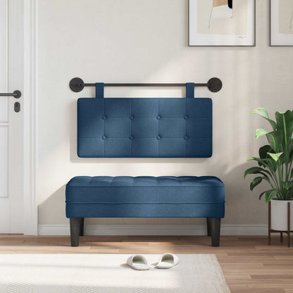 Testata appesa Montaggio a parete Blu 100 x 55 x 5 cm Tessuto