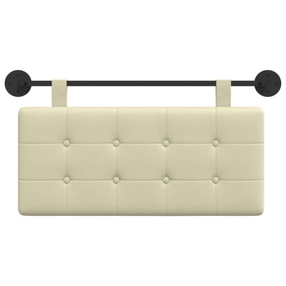 Testata appesa Crema 100 x 55 x 5 cm Pelle Sintetica