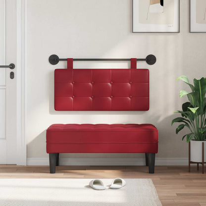 Testata appesa Rosso Vino 100 x 55 x 5 cm Pelle Sintetica