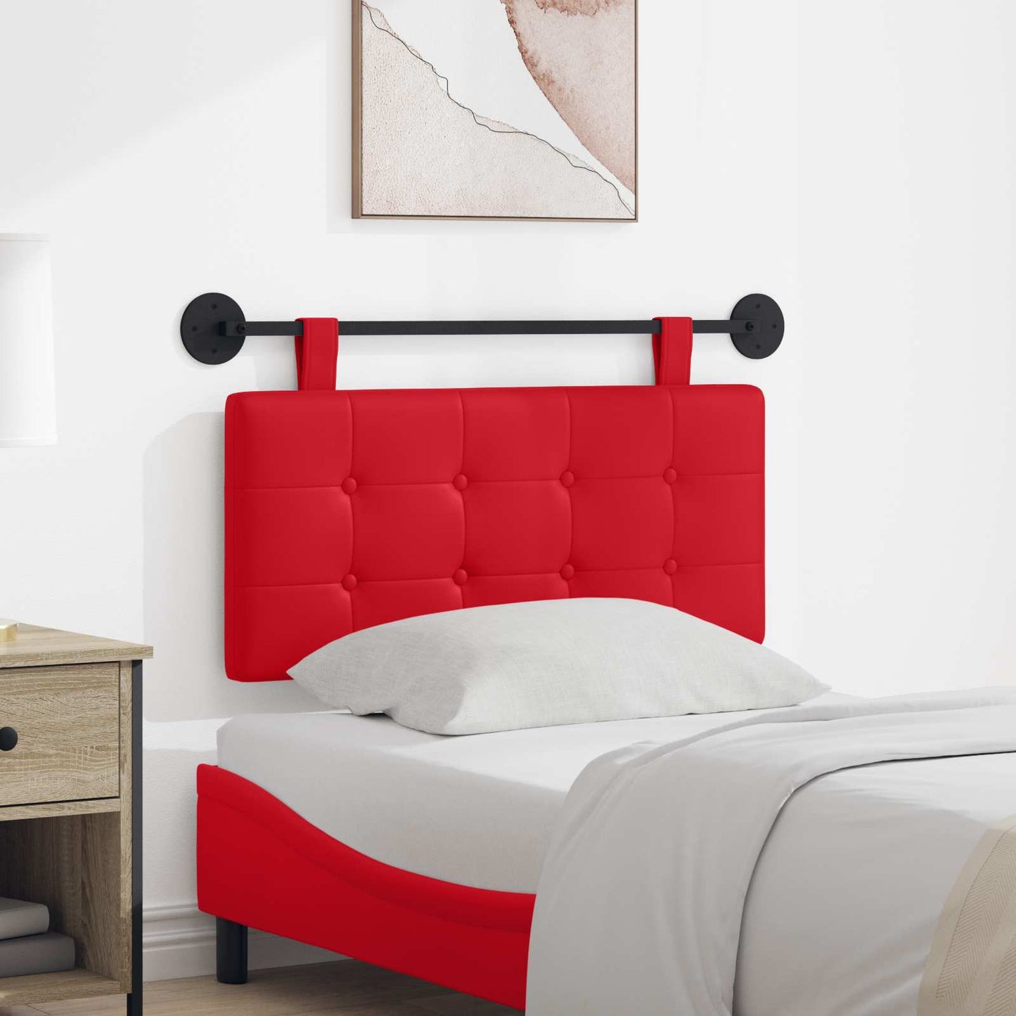 Testata appesa Rosso 100 x 55 x 5 cm Pelle Sintetica