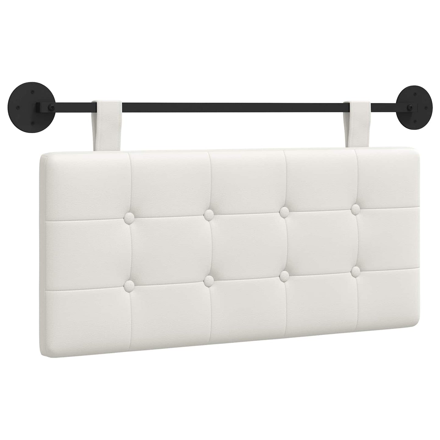 Testata appesa Bianco 100 x 55 x 5 cm Pelle Sintetica