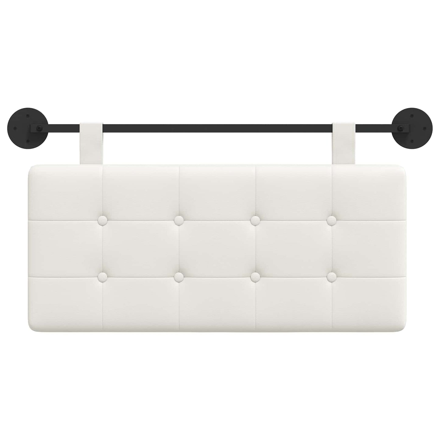 Testata appesa Bianco 100 x 55 x 5 cm Pelle Sintetica