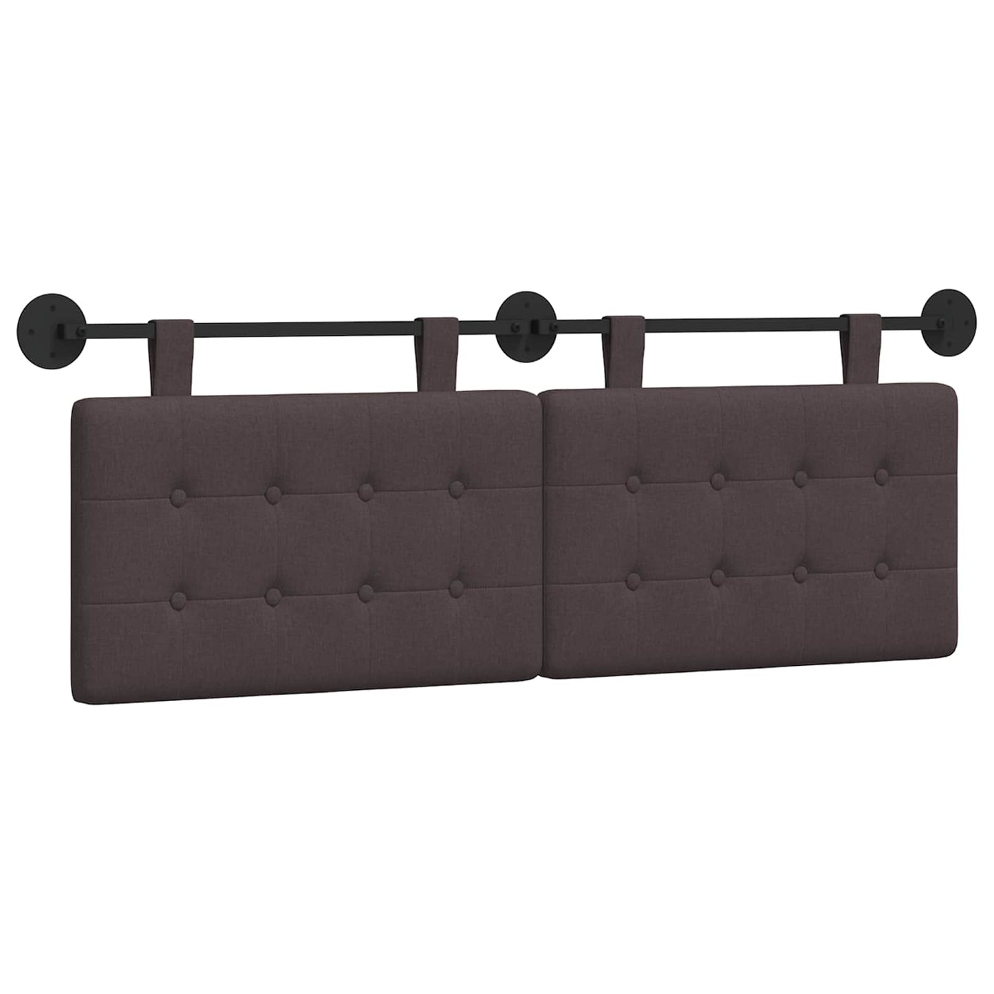 Testata appesa Marrone Scuro 130 x 55 x 5 cm Tessuto