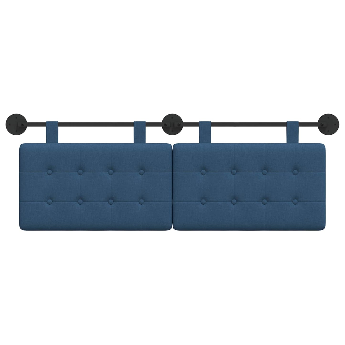 Testata appesa Montaggio a parete Blu 130 x 55 x 5 cm Tessuto