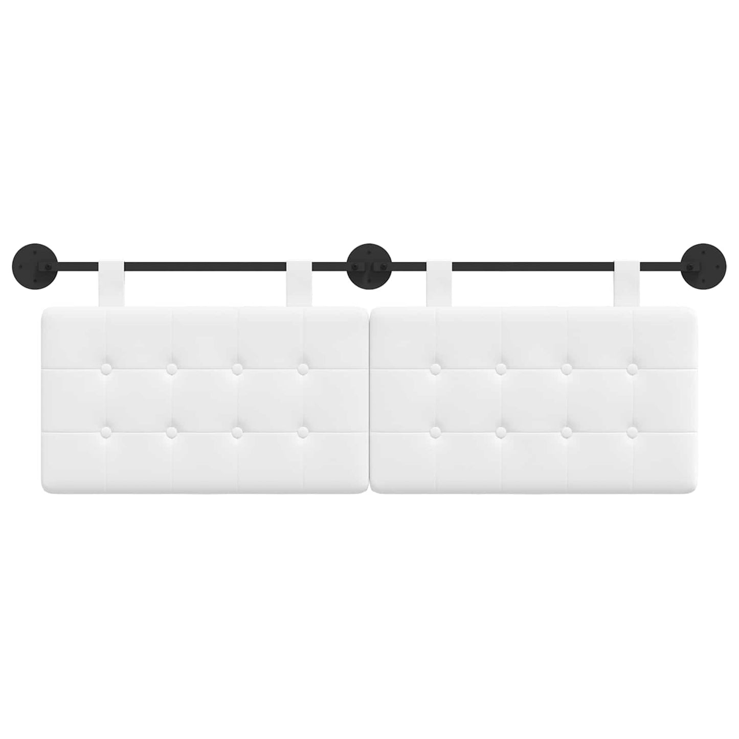 Testata appesa Bianco 130 x 55 x 5 cm Tessuto
