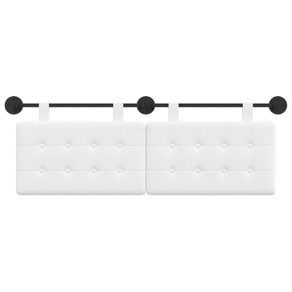 Testata appesa Bianco 130 x 55 x 5 cm Tessuto