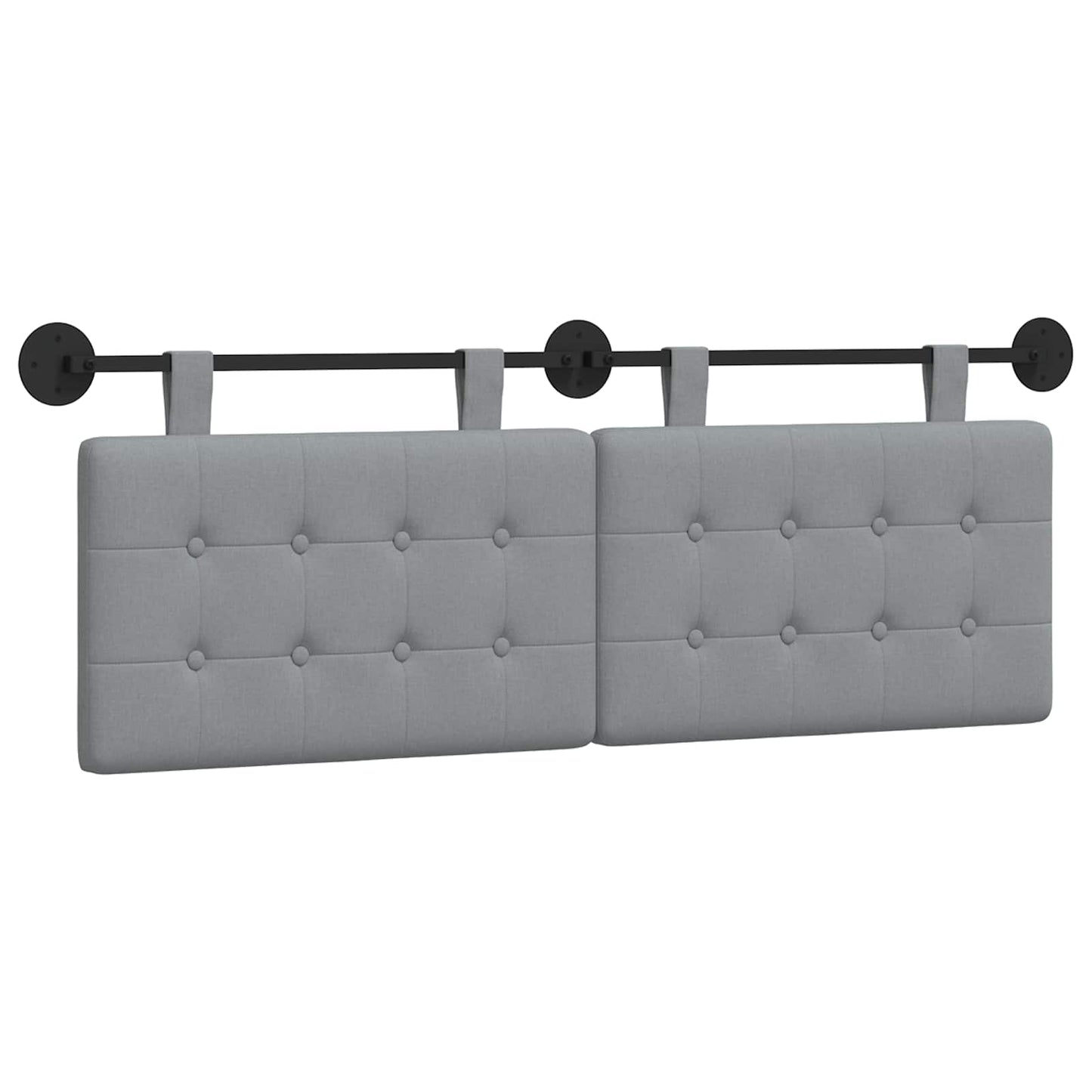 Testata appesa Grigio chiaro 150 x 55 x 5 cm Tessuto