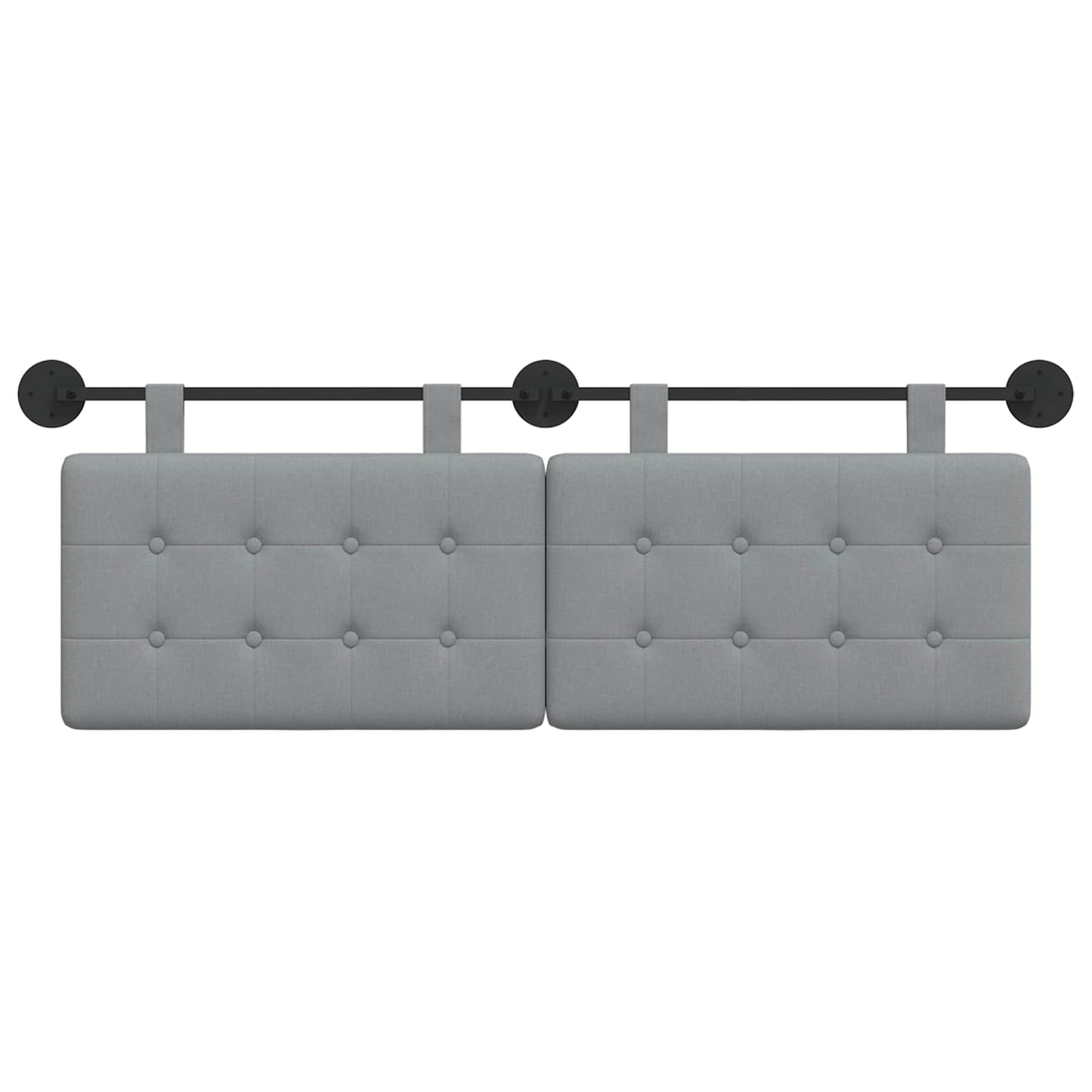 Testata appesa Grigio chiaro 150 x 55 x 5 cm Tessuto