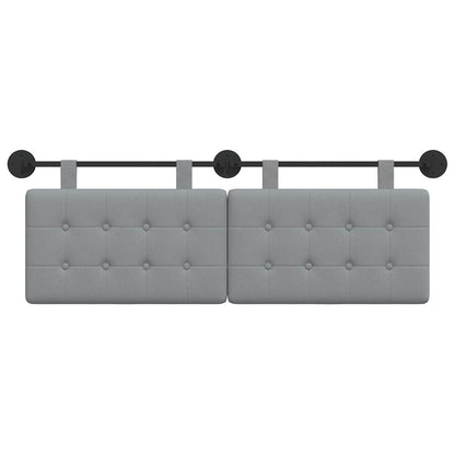 Testata appesa Grigio chiaro 150 x 55 x 5 cm Tessuto