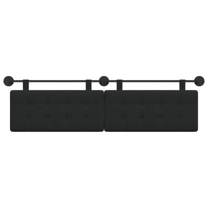 Testata appesa Montaggio a parete Nero 170 x 55 x 5 cm Tessuto
