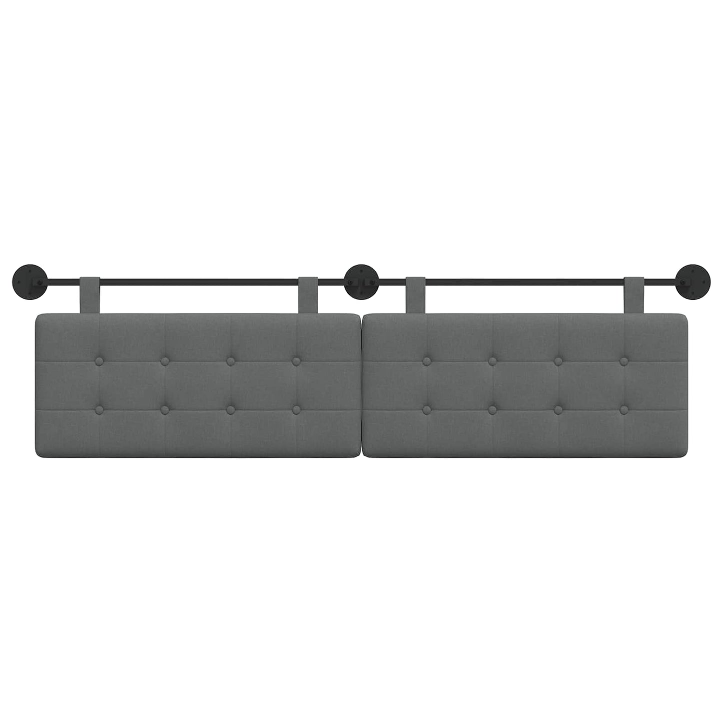 Testata appesa Grigio scuro 190 x 55 x 5 cm Tessuto